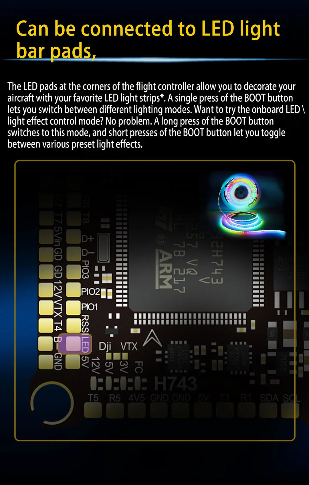 JIJIEFPV H743 Flight Controller H7 FC H743 Stack 8S 55A 60A 70A 4in1 ESC For 5inch DJI RC FPV freestyle Drone DIY Parts