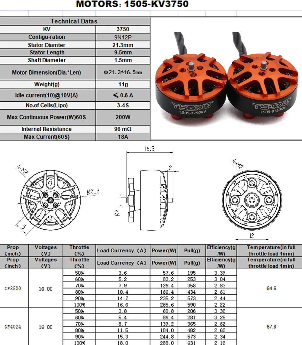 4PCS YSIDO 1103 1104 1204 1303 1404 1505 1604 Brushless Motor for RC FPV Fixed-wing Racing Drone RC Quadcopter RC Accessories