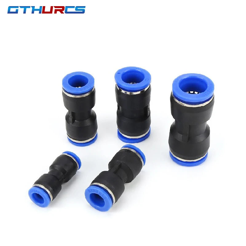 30/40/50/60/70pcs Pneumatic Fitting Straight Push Plastic Connector 6/8/10/12mm Trachea Connector PU  Air Hose Tube