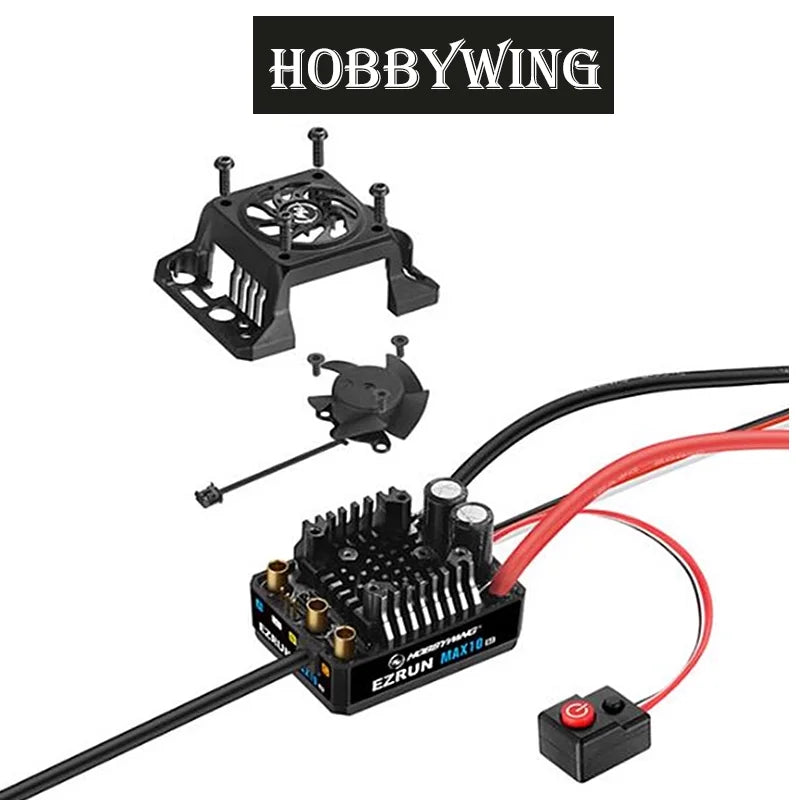 Hobbywing EzRun MAX10 G2 or 3652/3665 G3 feels brushed power combo for 1/10 RC Car