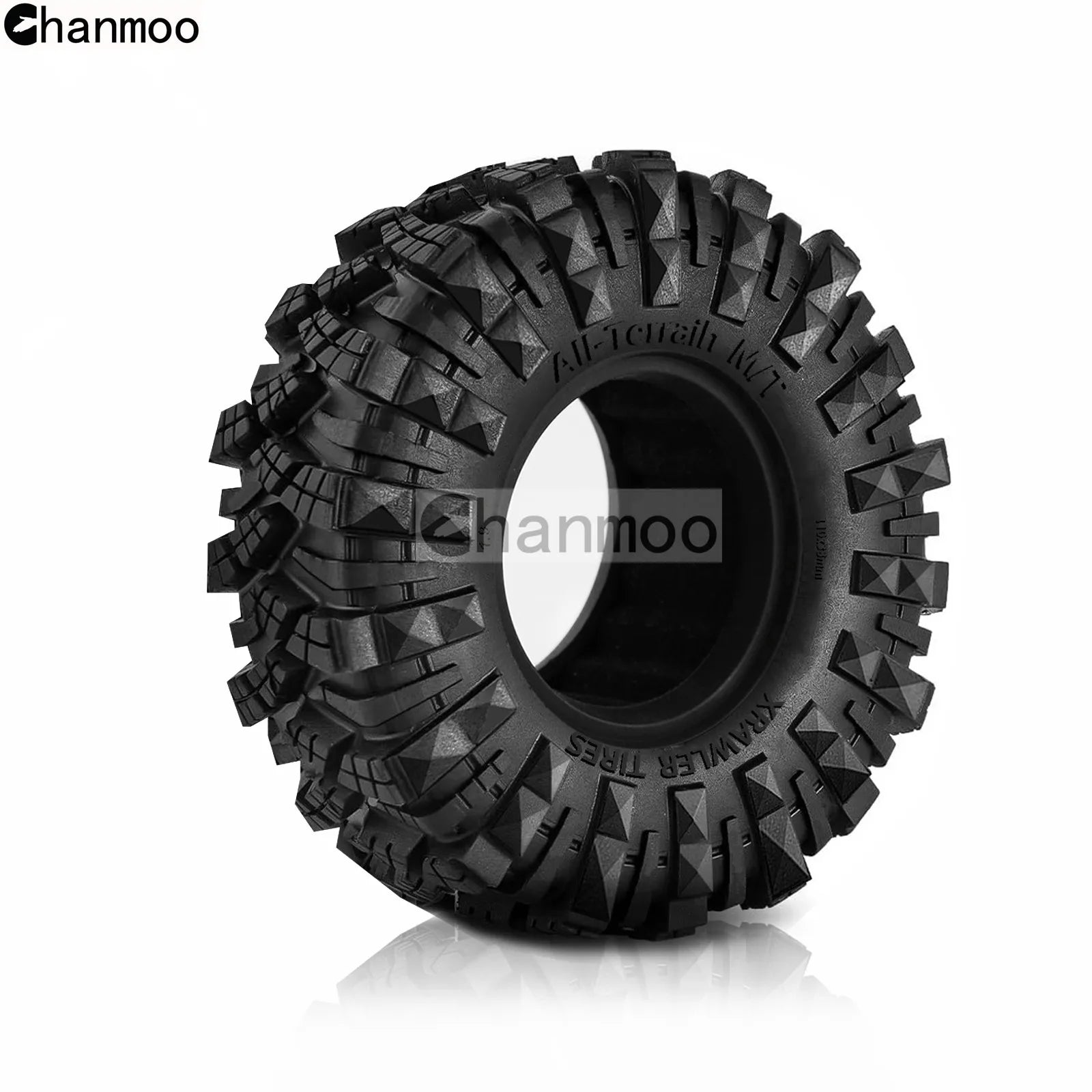 1.9in Crawler Tires Rock Wheels Mud Tyre for 1/10 Scale RC Car Axial Traxxas SCX10 II III TRX4 RC4WD D90 YK4102 Gen8 Redcat