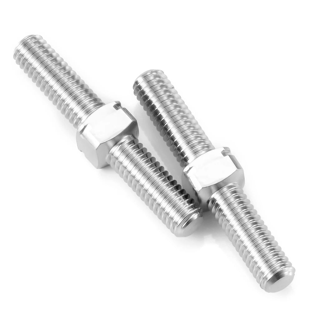 AXSPEED 1Pair Titanium Alloy M3 Left and Right Thread Dual Head Threaded Bar Double End Thread Rod Stud Bolt 14-50mm