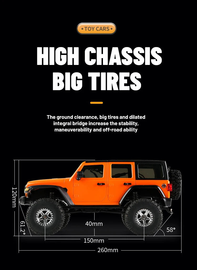 C8801 PRO/ C8801 1/18 RC Car With Light 2.4G 4WD Electric Climbing High-Speed Off-Road Vehicle Remote Control Toys For Kid Adult