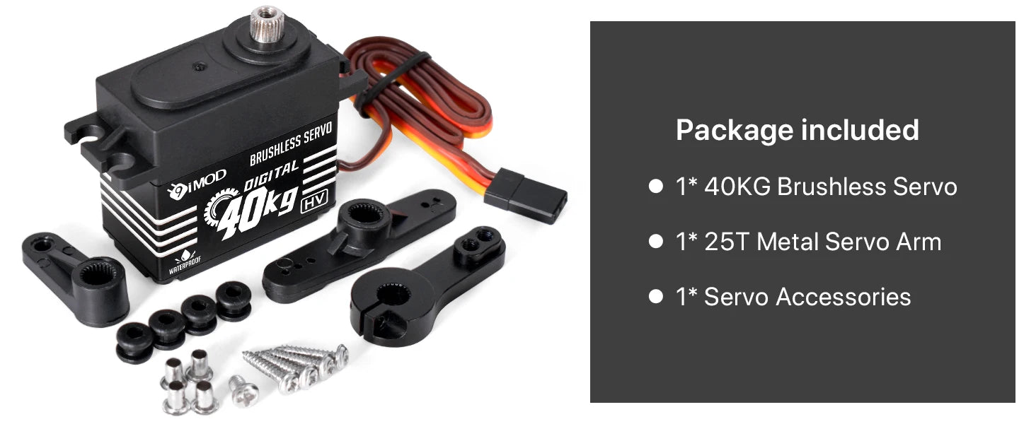 9imod Brushless Servo Waterproof Digital Metal Gear Servo for 1/8 1/10 RC Crawler Car Boat