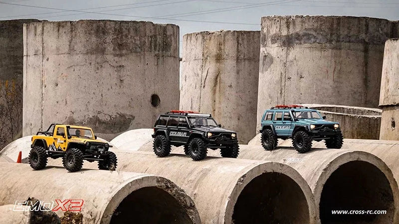 Cro 1/8 Rc Car Remote Control Electric Emo X2 Lion Differential Lock Dual Speed Door Bridge Climbing Off-Road Vehicle Model Gift