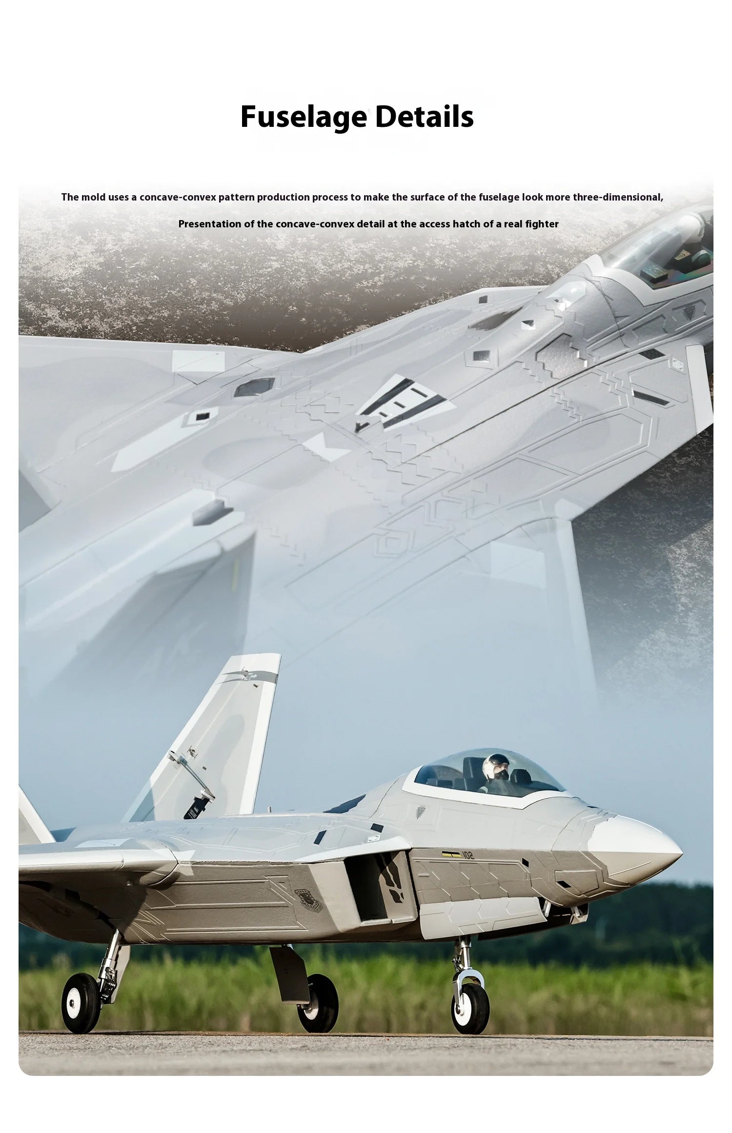 Freewing Flying Wing Model 70mm F-22 Raptor American "Raptor" Channel Fifth Generation Fighter Model Aircraft Toy Model