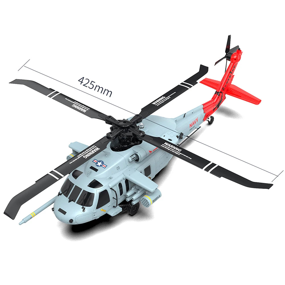 YXZNRC F09-H RC Helicopter 1:47 SH60 2.4G 6-Axis Gyroscope 8CH GPS Optical Flow Positioning 5.8G FPV Brushless Flybarless RTR