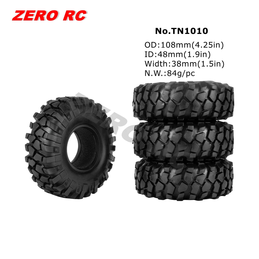 RC TRUCK 1.9" Rock Crawler Tires 90-117mm Tyre For 1/10 Off Road AXIAL SCX10 II III CAPRA TRAXXAS TRX-4 RGT MST RC4WD D90 WHEEL