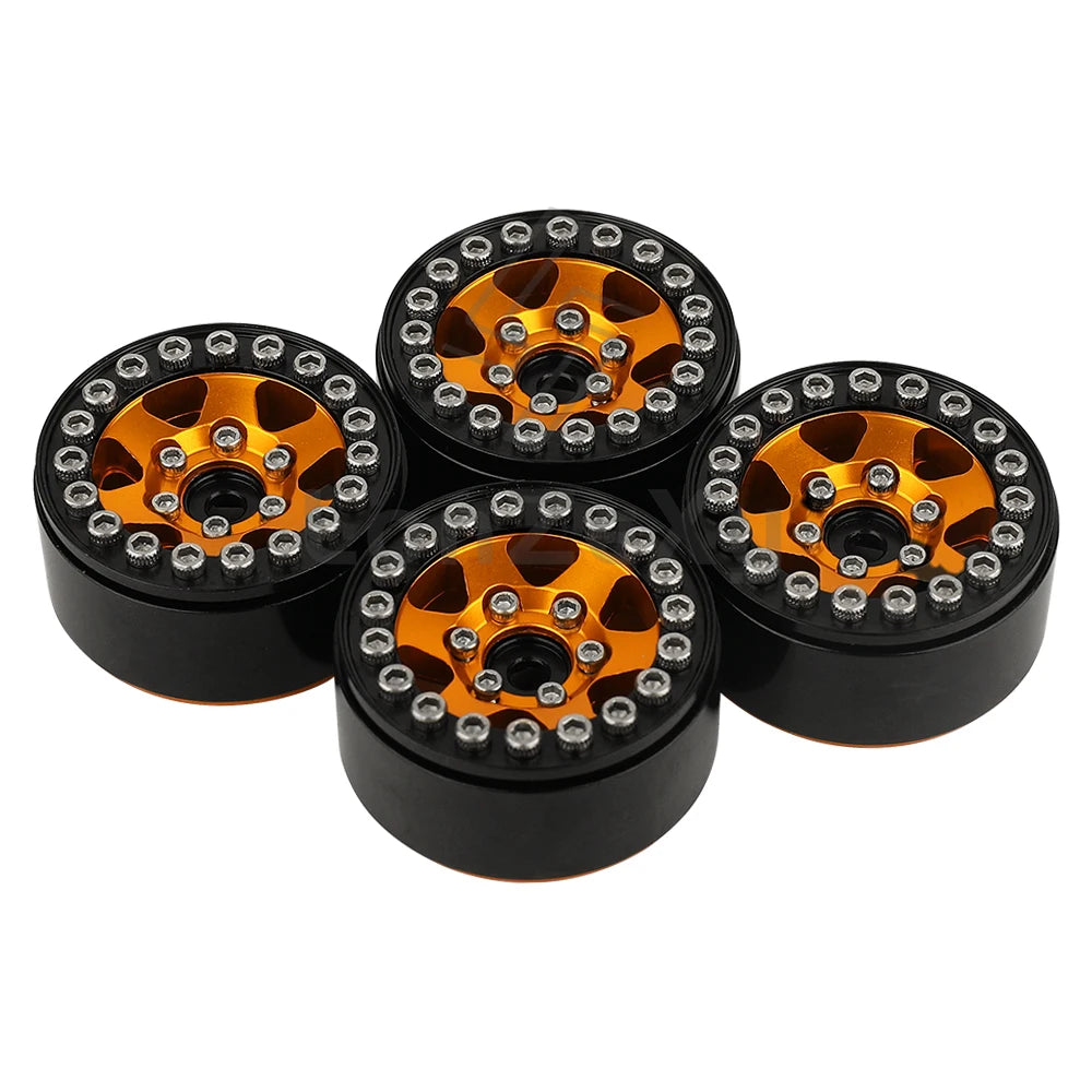 Aluminum Alloy 1.0 Inch Beadlock Wheel Hub Rims for RC Crawler Car 1/24 Axial SCX24 AX24 FCX24 1/18 TRX4M Metal Upgrade Parts