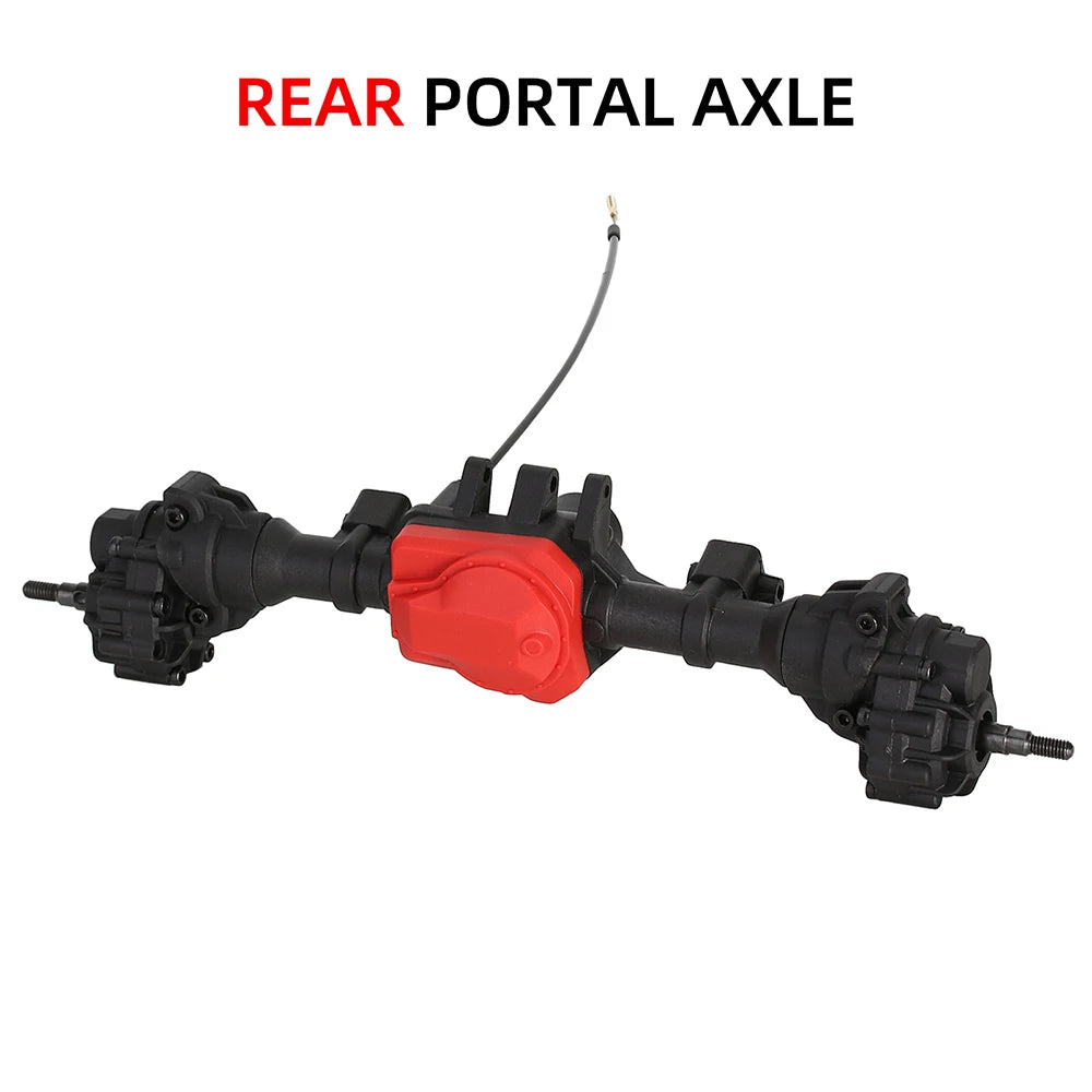 Metal RC Portal Axles 1/10 Front and Rear axle with T-lock Differential for Traxxas TRX-4 Axle RC Car Upgrades Parts