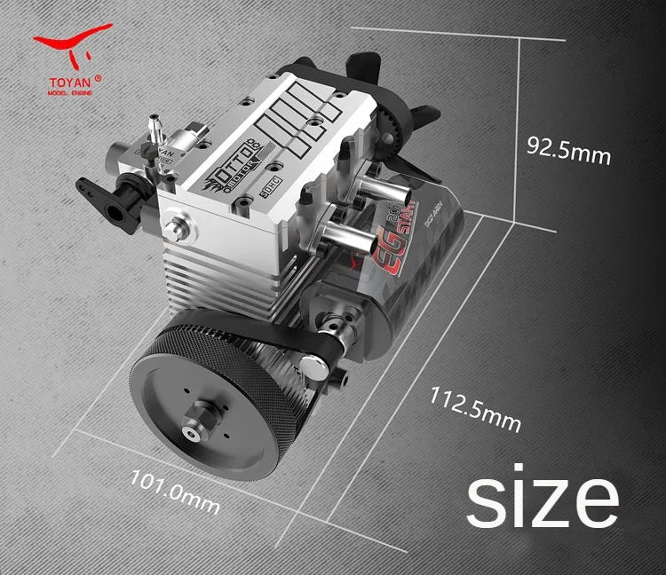 FS L200AC TOYAN ENGINE Air Cooled Nitro Engine Twin Cylinder 4 Stroke Engine DIY Kit Model Toy IN STOCK