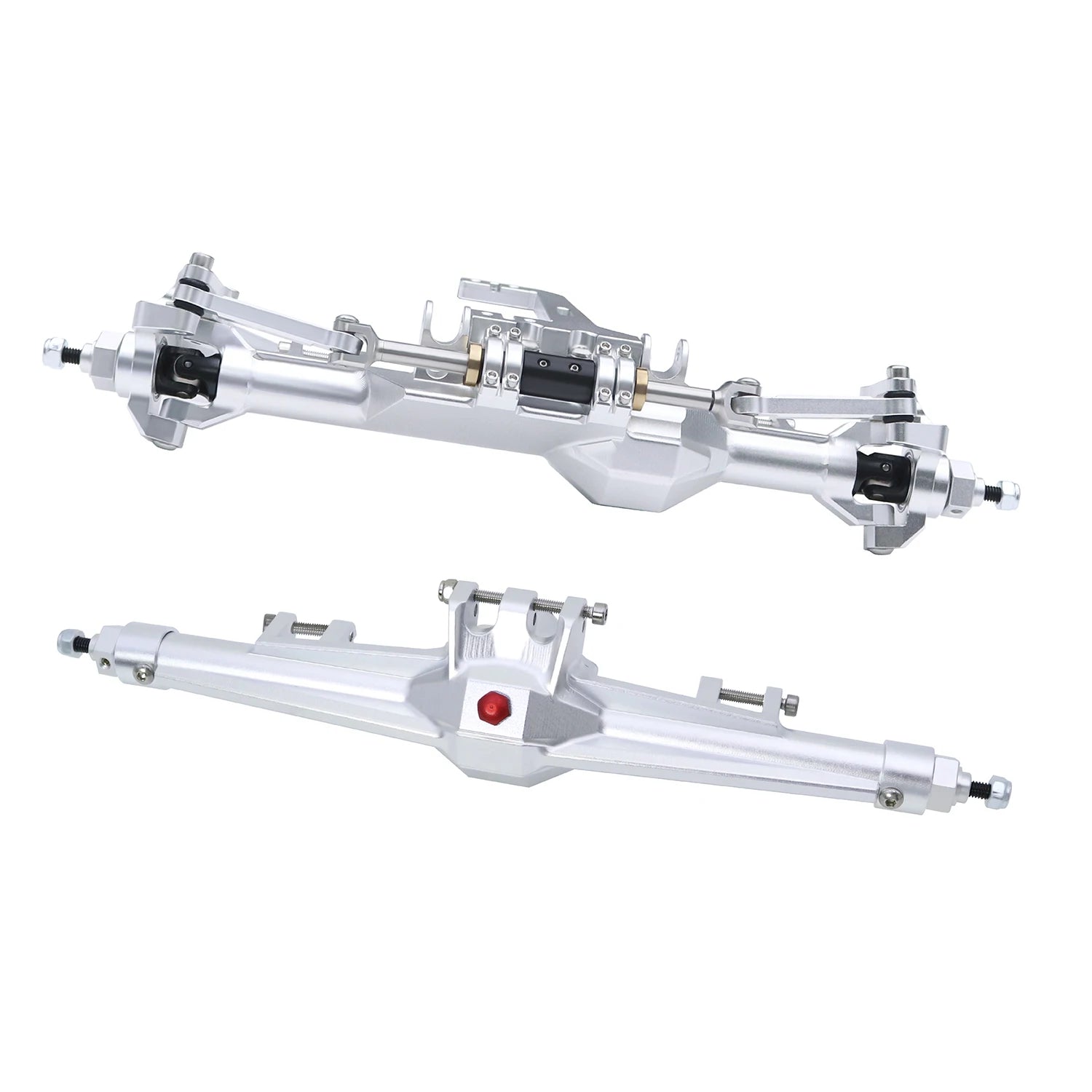 CNC Aluminum H10 Front Rear Straight Axle Set Complete Axles For 1/10 RC Crawler Car Vanquish H10 Optic Upgrade Parts