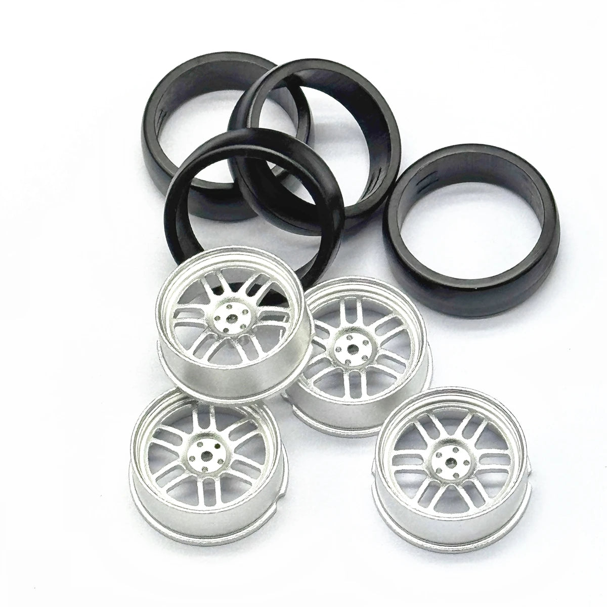 1:18 LDRC LD1801 LD1802 LD1803 LD1804 A01 A02 A86 4pcs Metal 32mm RC Hard Drift Tire Wheel Hard Tyre 1/18 RC Car Upgrade Parts