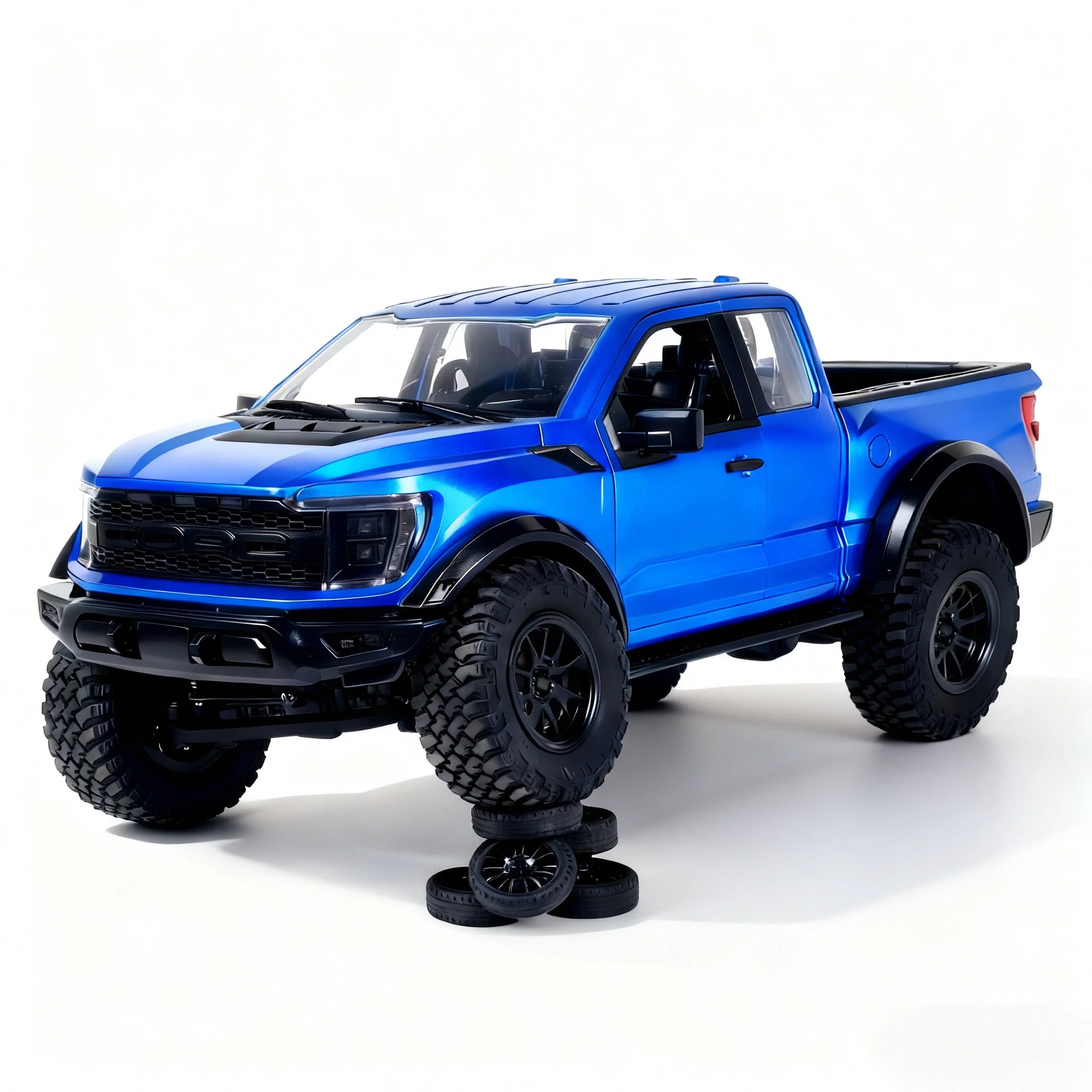 1:12 F-150 4WD RC Off-Road Crawler Pickup Truck Metal Drive Shaft Full Proportion Lifelike Openable Doors Design