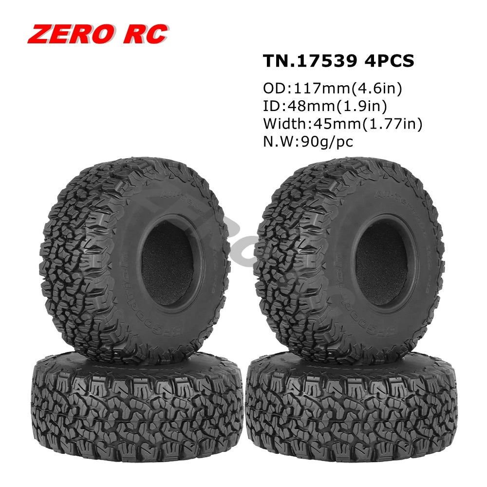 RC TRUCK 1.9" Rock Crawler Tires 90-117mm Tyre For 1/10 Off Road AXIAL SCX10 II III CAPRA TRAXXAS TRX-4 RGT MST RC4WD D90 WHEEL