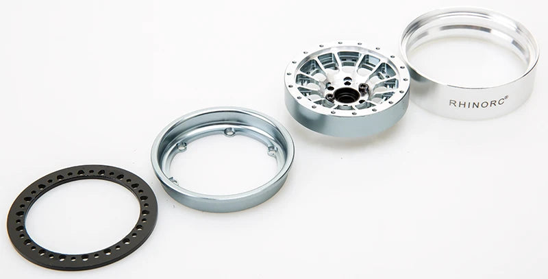 Rhino MOZA 2.2 inch 25mm Narrow ZERO OffSet Rim 4PCS for 1/10 RC Crawler SCX10 Pro TRX4 Shafty Bully 2 MOA