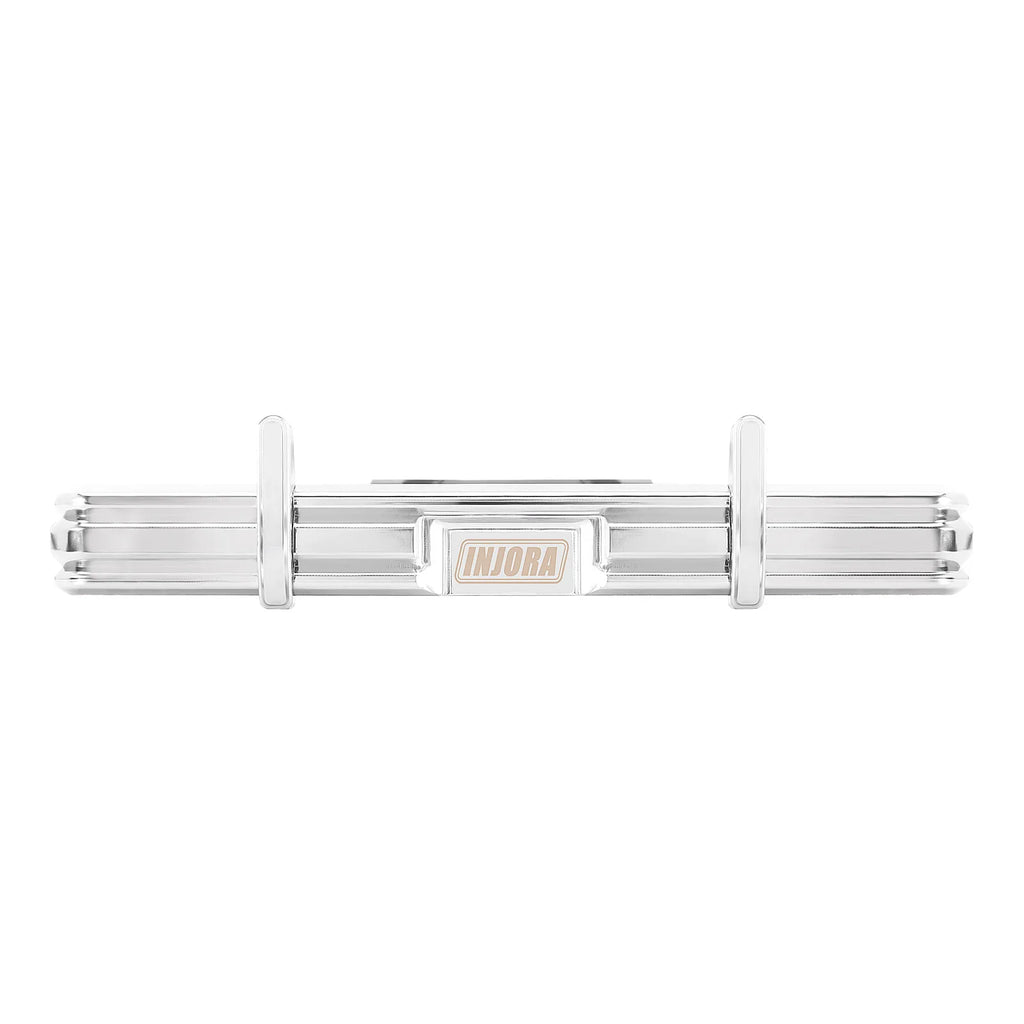 INJORA CNC Aluminum Front Rear Bumper with Dual Exhaust for 1/18 RC Crawler TRX4M High Trail F150 Upgrade (4M-95)