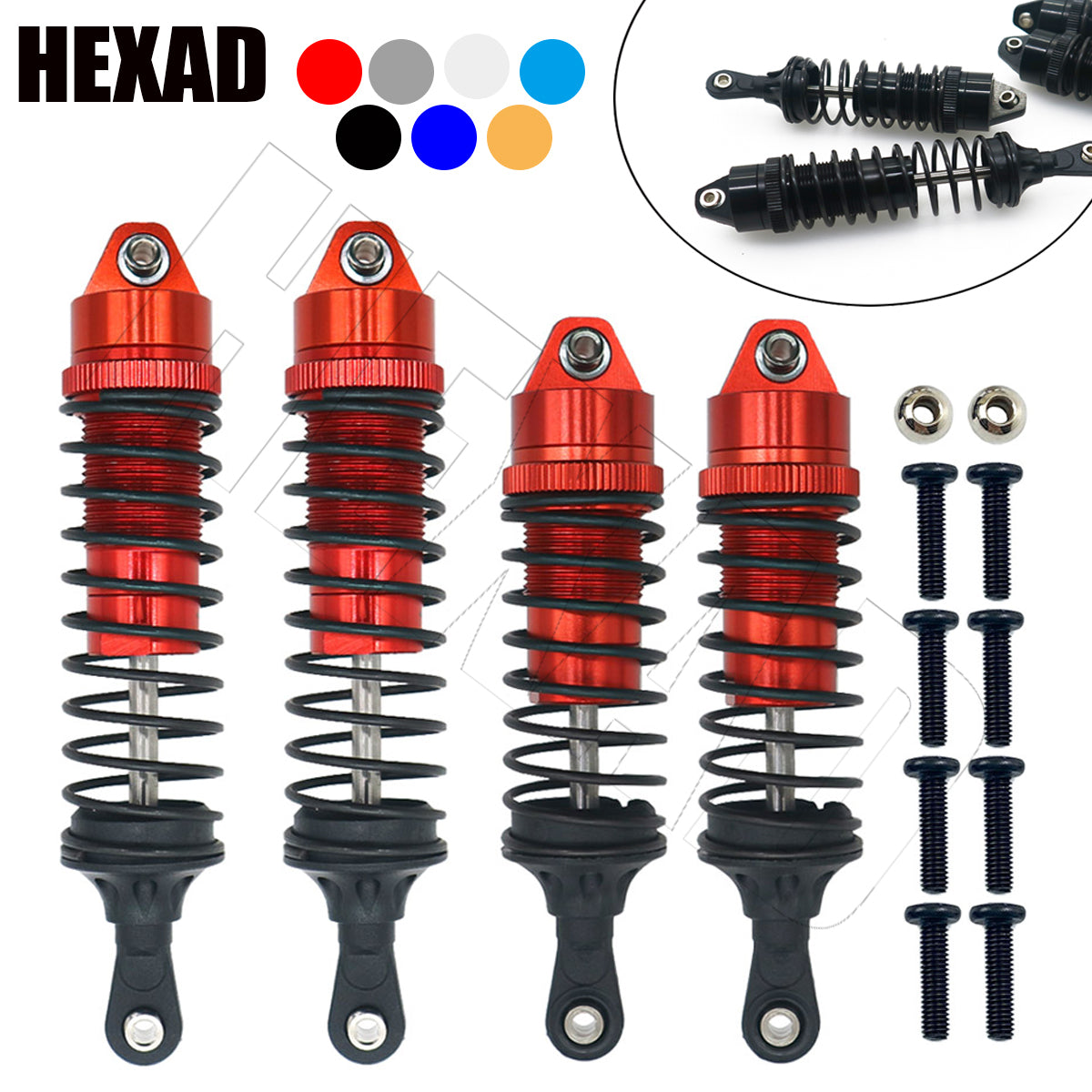 Aluminum Front&Rear Shocks Absorber Assembled for 1/10 Traxxas Slash 4x4 4WD 2WD Rustler VXL Stampede RC Car Upgrade Part