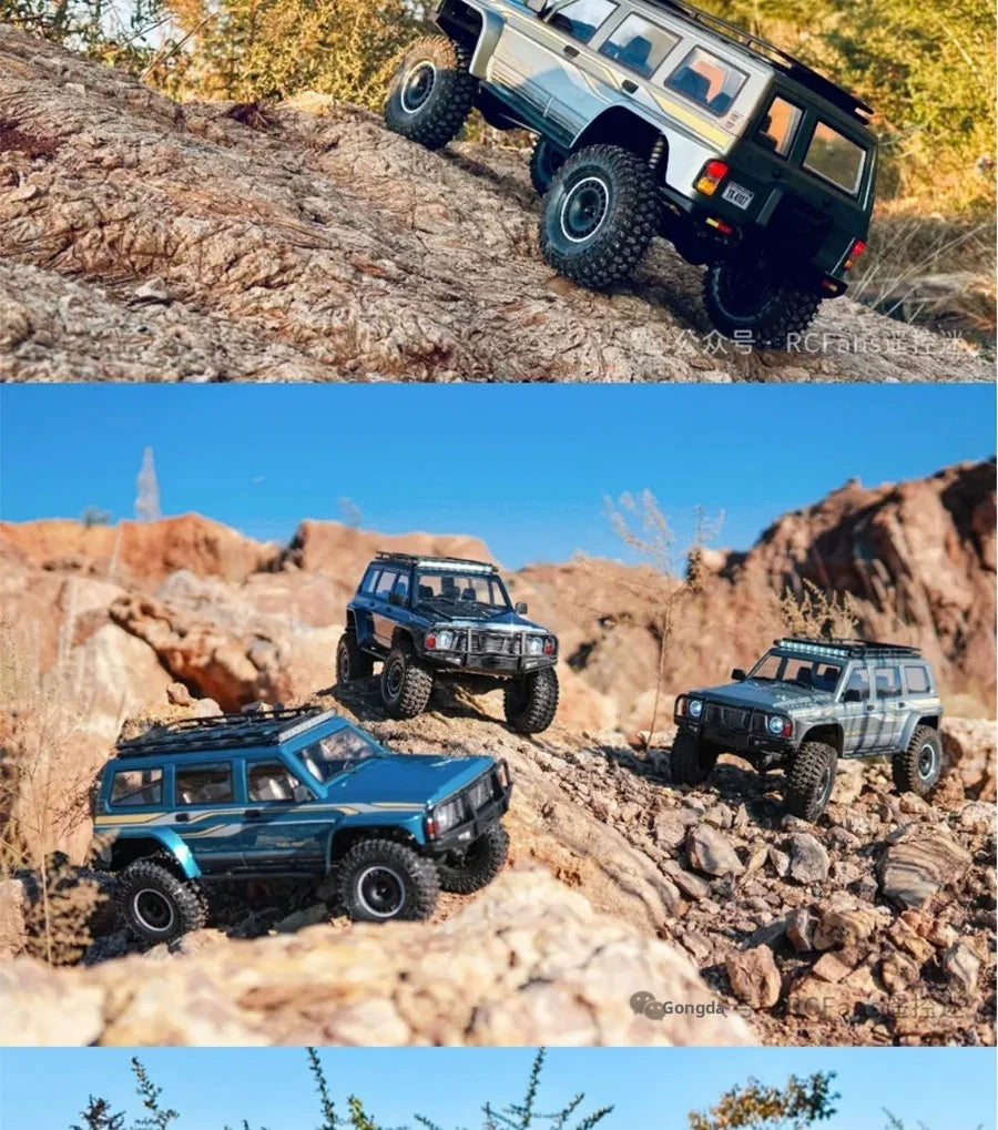 YK4107 Pro Brushless 1/10 Simulation Patrol RC Remote Control Brushless 4WD Differential Lock Climbing Car Off-road Vehicle Gift