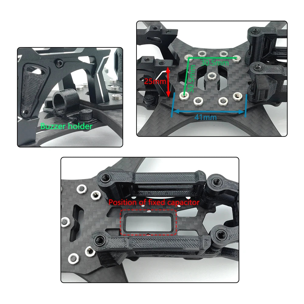 PhiSital Mark5 O4 Pro FPV Frame Kit  X/DC Vesion 5inch Carbon Fiber Quadcopter Racing Drone for RC freestyle DIY parts