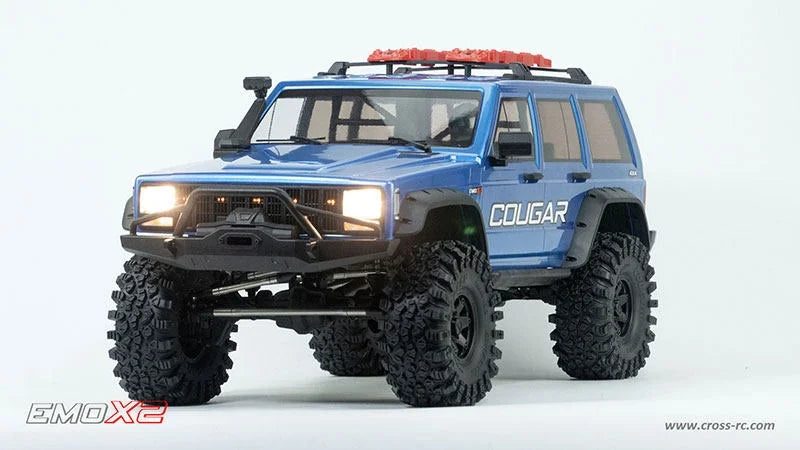 Cro 1/8 Rc Car Remote Control Electric Emo X2 Lion Differential Lock Dual Speed Door Bridge Climbing Off-Road Vehicle Model Gift