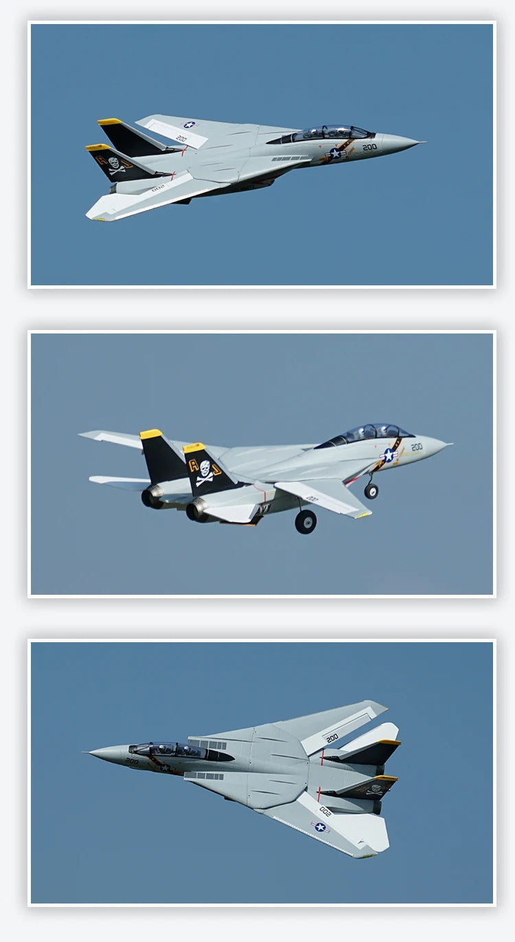 XFly RC Plane F-14 "Tomcat" Dual 40mm Twin Engine Ducted 970mm Wingspan Electric Fighter Fixed Wing Model Christmas Gift Toy