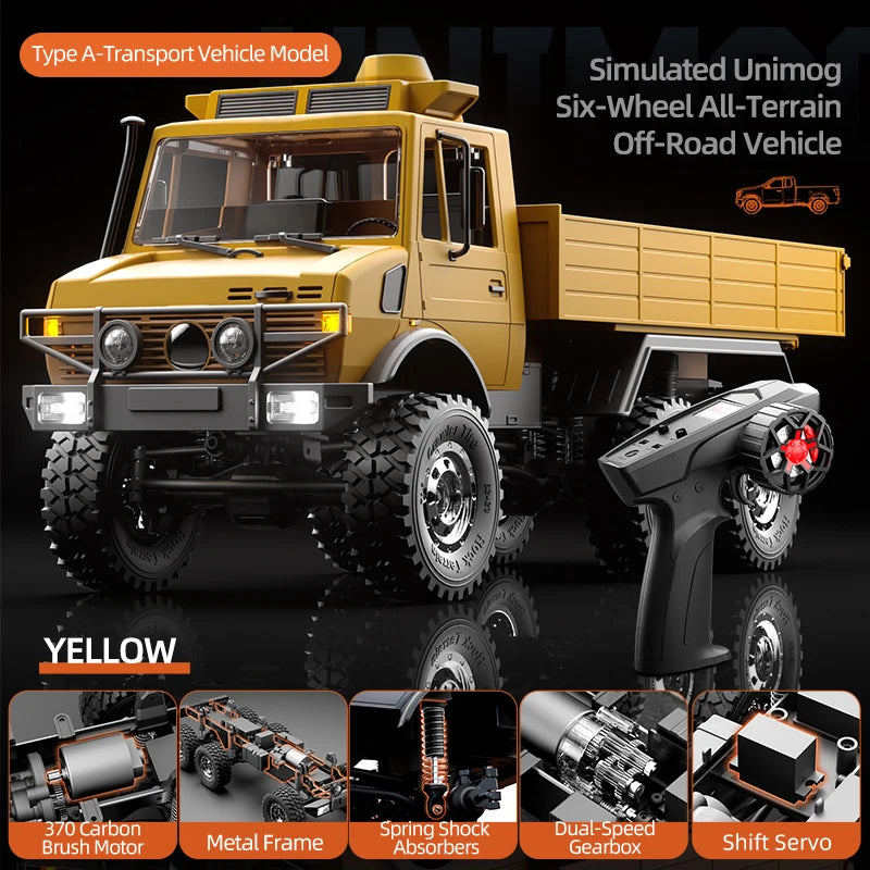 Kid Adult JJRC C8823 1/18 Six-Wheel All-Terrain Off-Road Vehicle Remote Control Car Esc 370 Motor Remote Control Truck Boy Toy