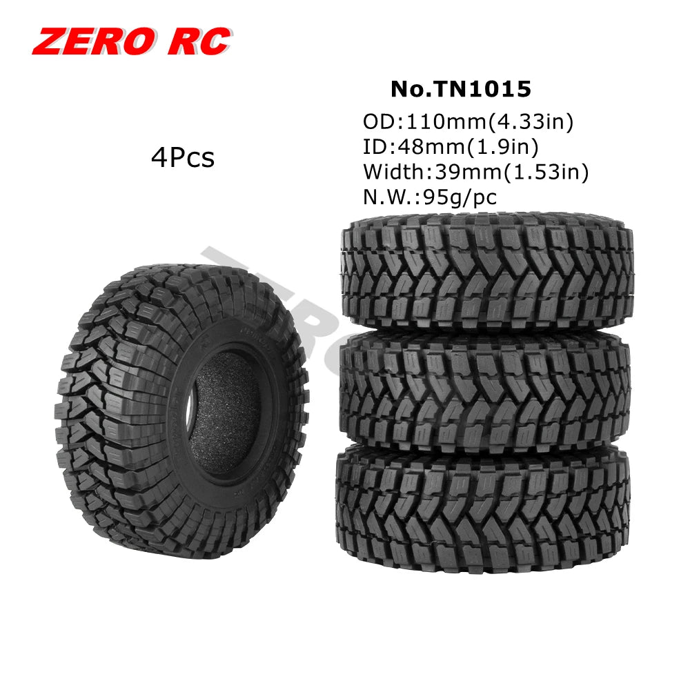 RC TRUCK 1.9" Rock Crawler Tires 90-117mm Tyre For 1/10 Off Road AXIAL SCX10 II III CAPRA TRAXXAS TRX-4 RGT MST RC4WD D90 WHEEL