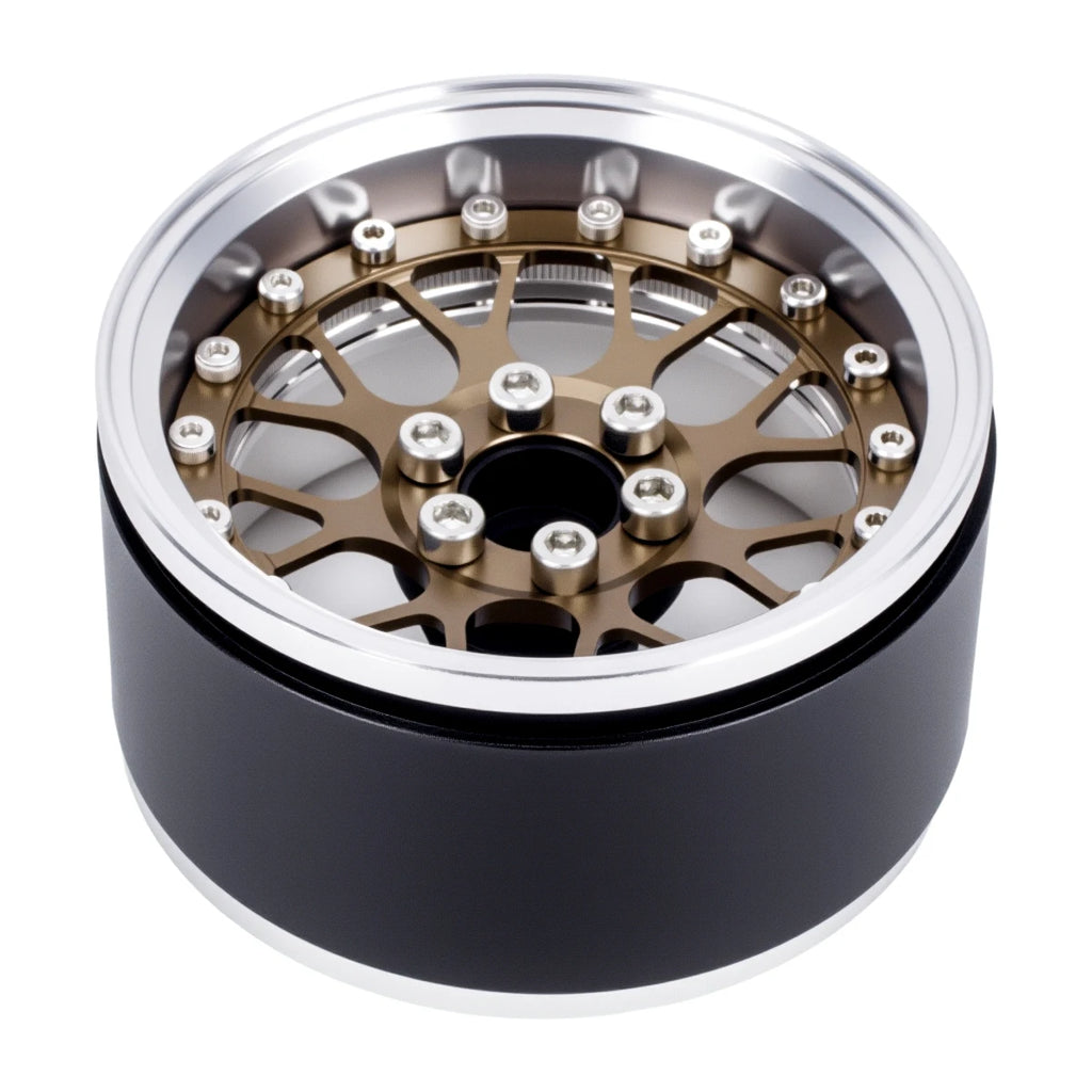 4Pcs Aluminum Alloy 2.2" Beadlock Wheels, Universal Fit for 1/10 RC Crawler Car Axial SCX10 II III & Traxxas TRX4