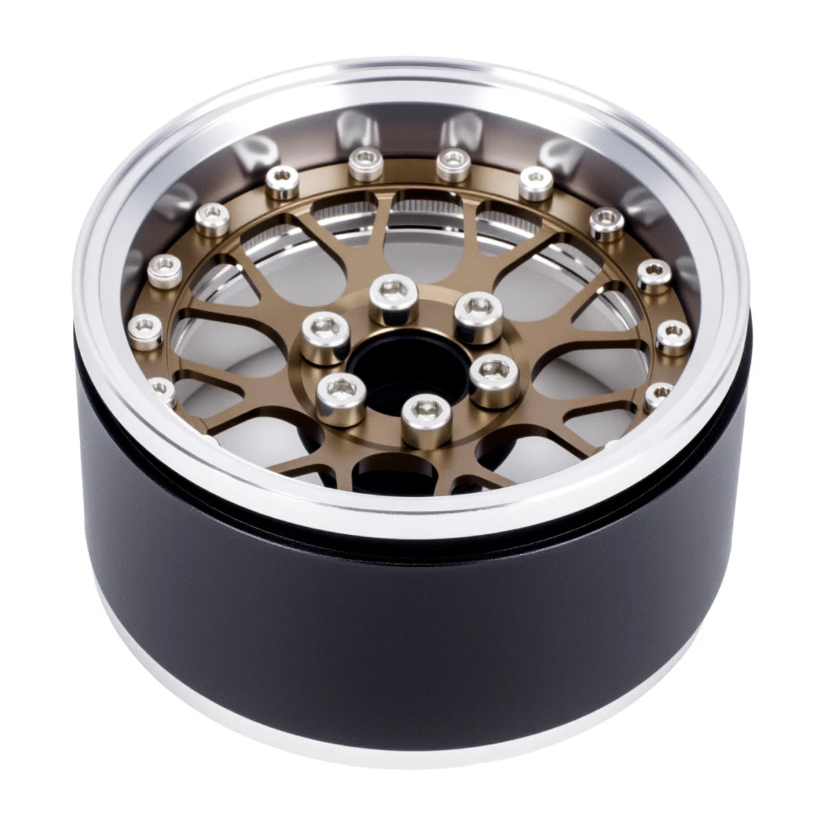 4Pcs Aluminum Alloy 2.2" Beadlock Wheels, Universal Fit for 1/10 RC Crawler Car Axial SCX10 II III & Traxxas TRX4