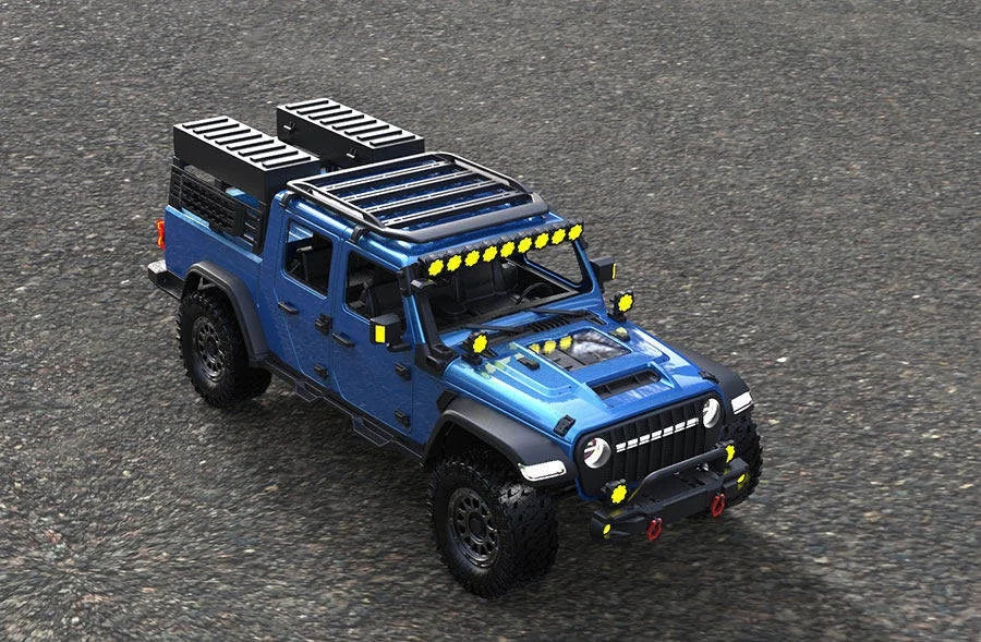 Maker Model CK5812 RC 1/7 Scale Electric 4WD Rock Crawler Truck Remote Control Two Speed Diff Lock Off Road Vehicle With LED Bar