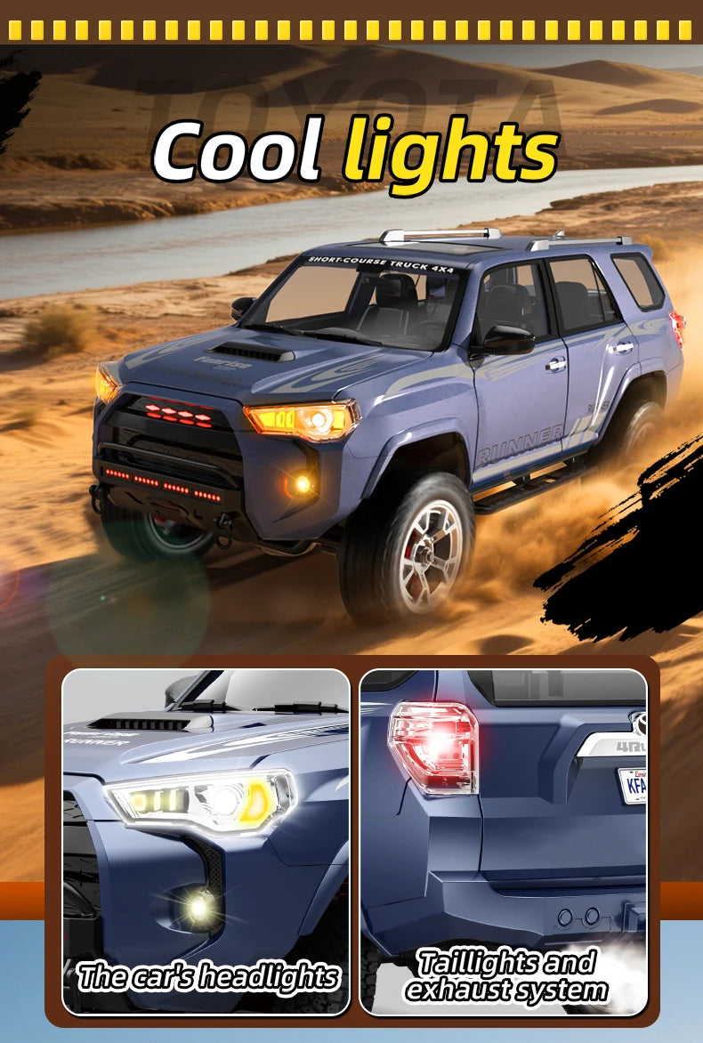 1/18 RC Car 2.4G Remote Control Crawler 4WD Off-Road Climbing Alloy Simulation Model with LED Lights Vehicle Toys HG4-209