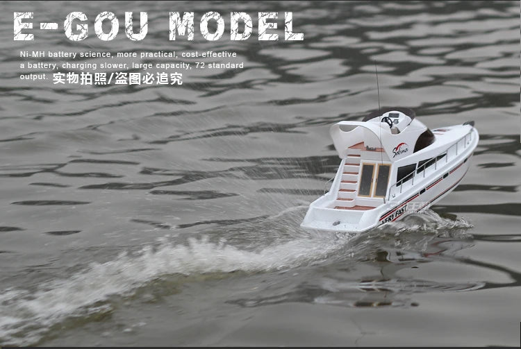 Remote Control Boat High-Speed Speedboat Model Boat Simulation Yacht Rowing Boat Model Remote Control Speedboat Toy Boat Airship