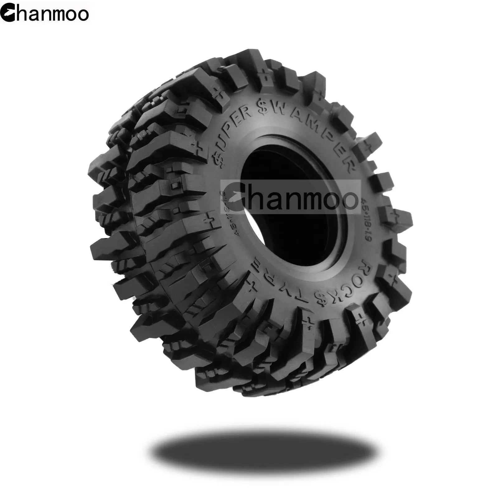 1.9in Crawler Tires Rock Wheels Mud Tyre for 1/10 Scale RC Car Axial Traxxas SCX10 II III TRX4 RC4WD D90 YK4102 Gen8 Redcat