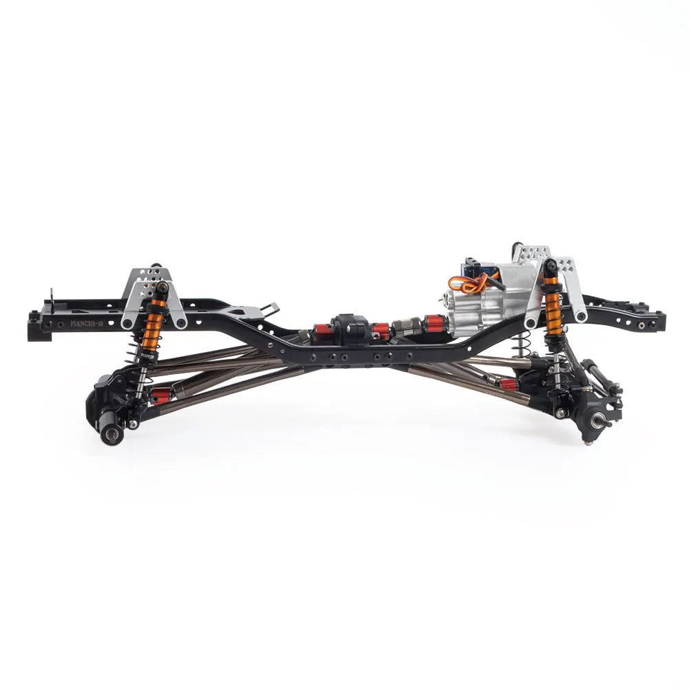 313mm Wheelbase Metal Chassis Frame with Prefixal Single / 2-Speed Transmission for 1/10 RC Crawler Axial SCX10 II 90046 EX86100