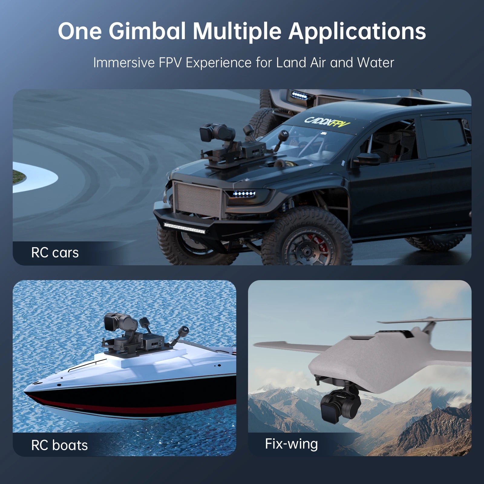 Caddx Gimbal for Camera GM1 GM2 GM3 FPV Gimbal Head Tracking Walksnail  Avatar HD Pro Kit Gyroflow For RC FPV Drone Car Parts