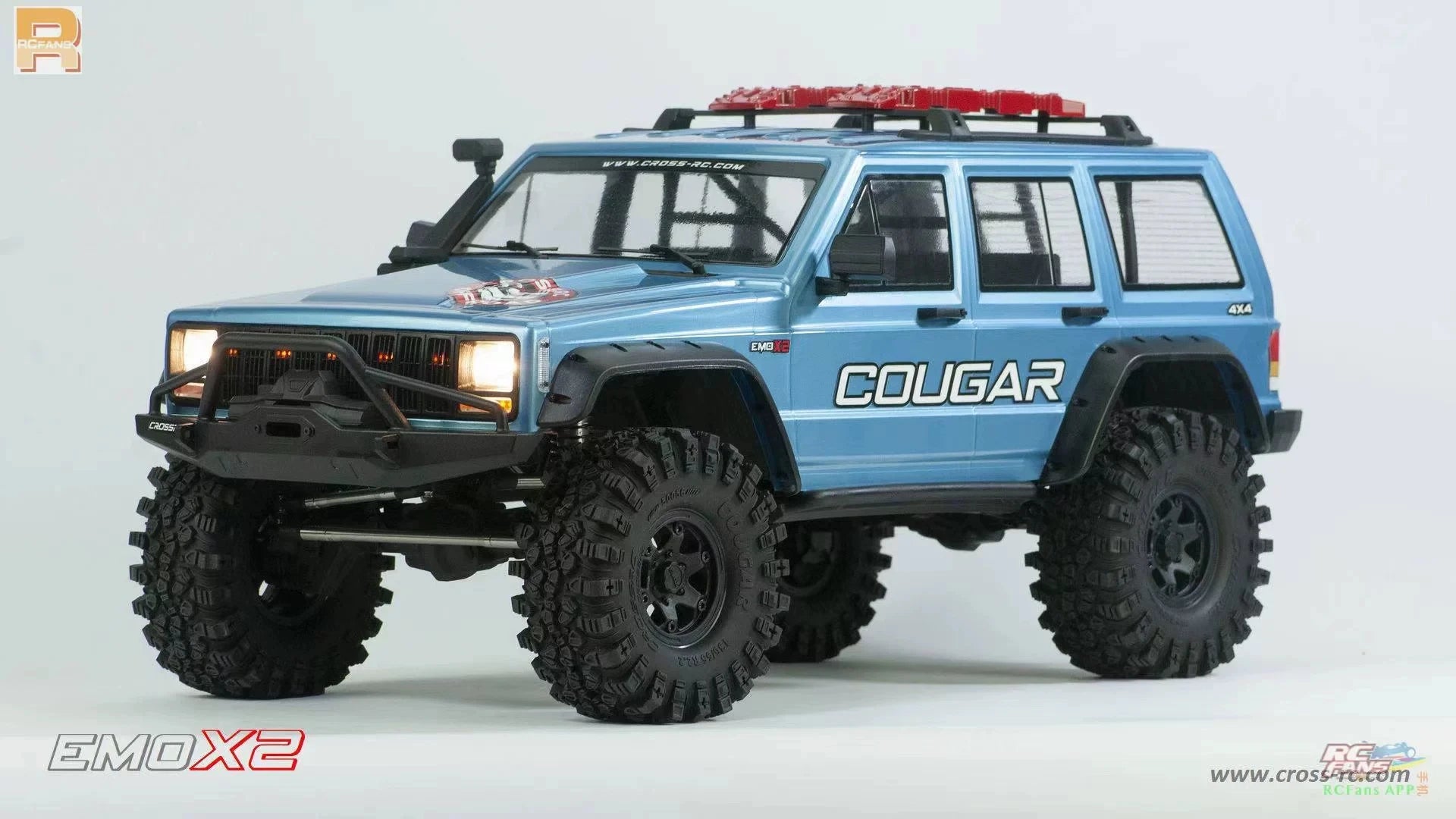 Cro 1/8 Rc Car Remote Control Electric Emo X2 Lion Differential Lock Dual Speed Door Bridge Climbing Off-Road Vehicle Model Gift