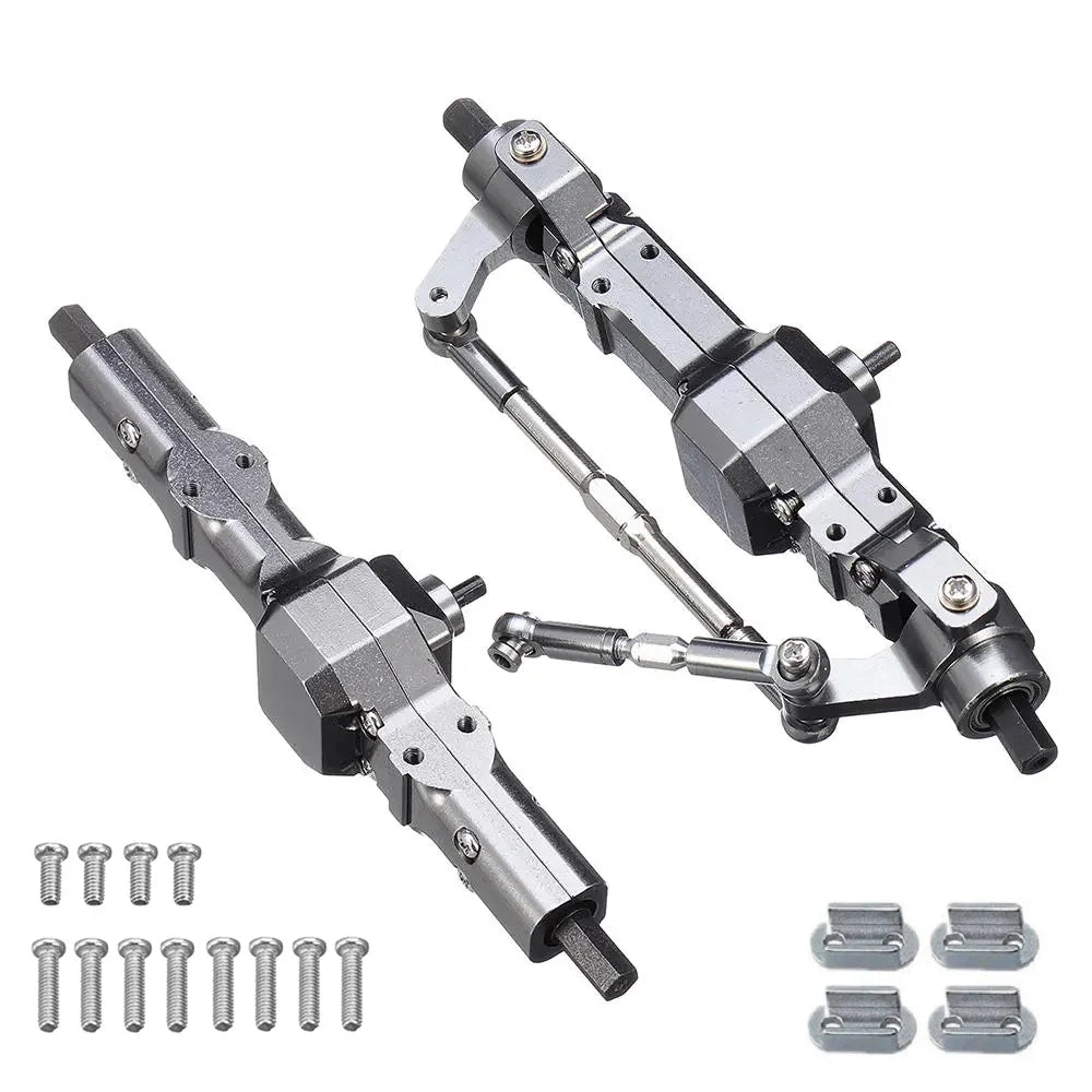 WPL Metal Front and Rear Axle Set for WPL C14 C24 C34 C44 B14 B24 1/16 RC Car Upgrades Parts Accessories