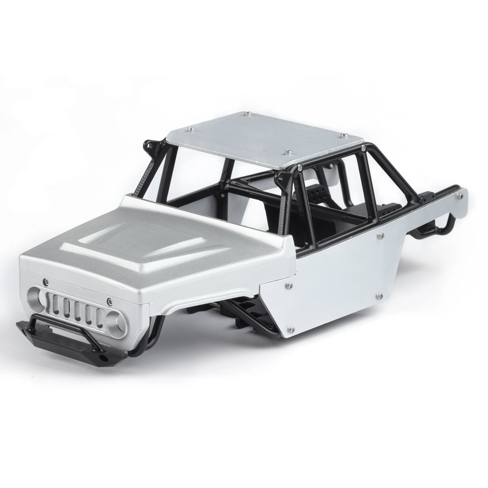 Hoocrawler CNC Aluminum Frame Body Shell Rocks Cage One Piece Tube Chassis For RC Crawler 1/24 SCX 24 Ripper Upgrades