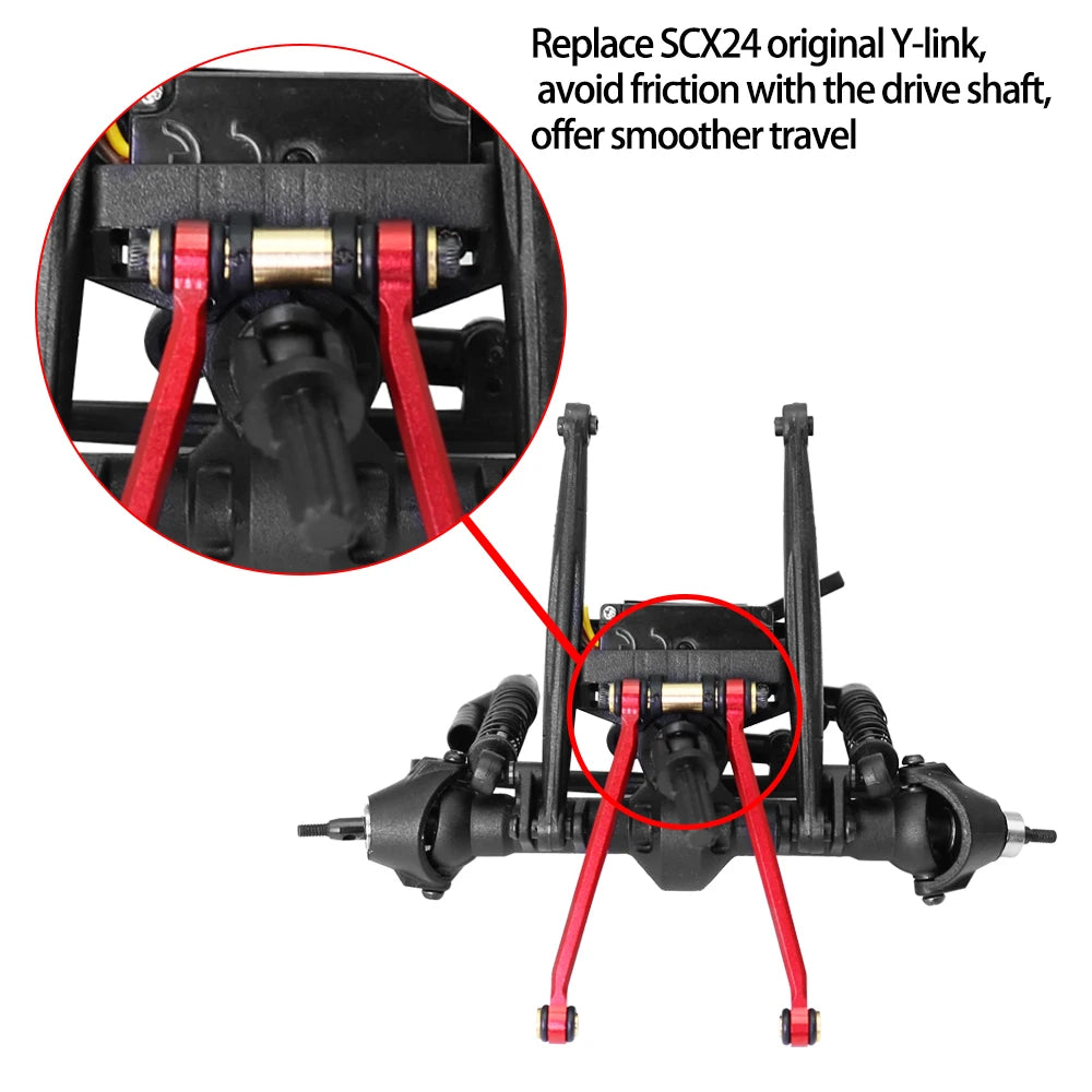 BDXRC 1/24 RC Crawler Car Axial SCX24 Jeep Gladiator AXI00005  CNC Aluminum High Clearance 4 Links Set Upgrade Parts