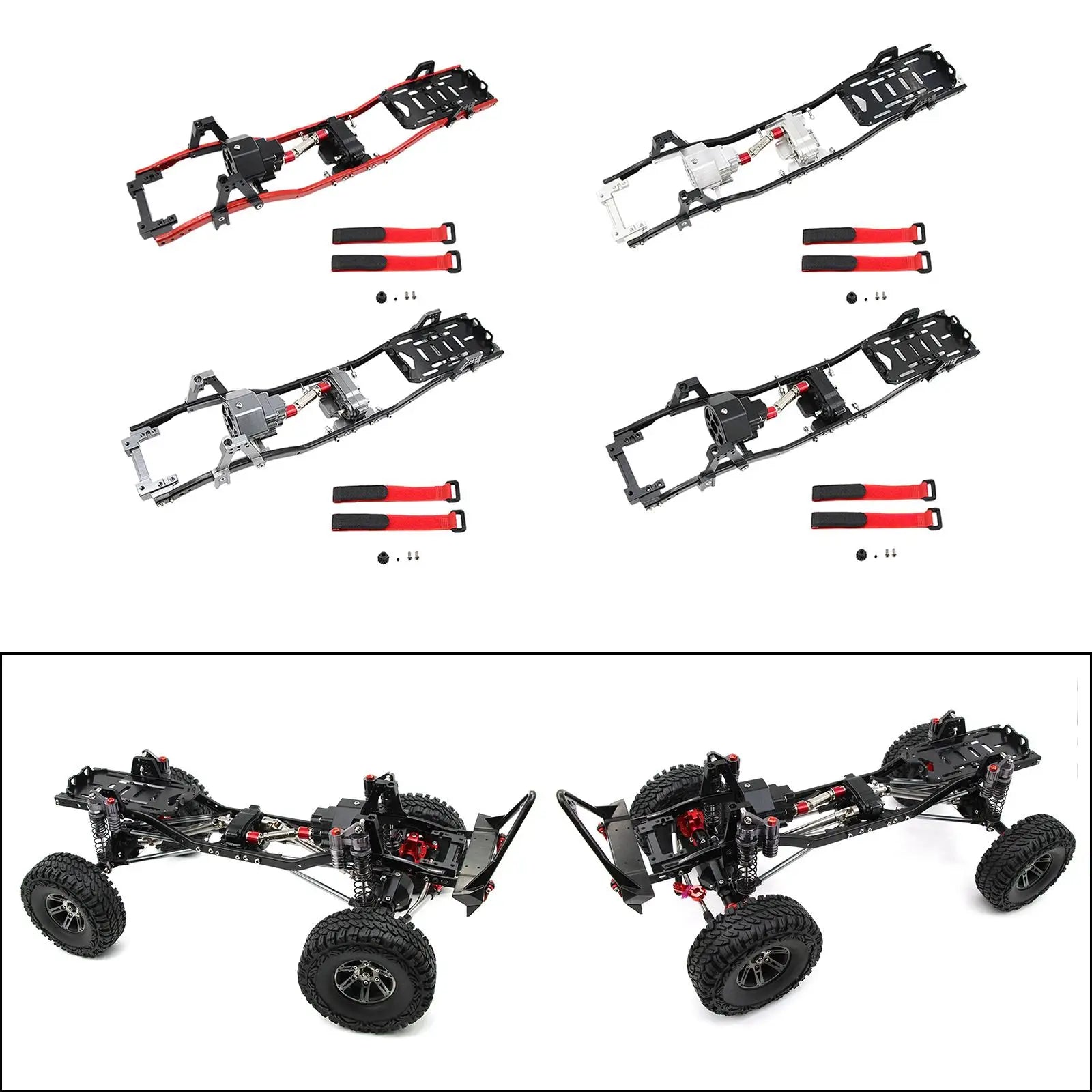 313mm 12.3 "metal Chassis for Axial Scx10 Ii Rc Car Model Upgrade Acc