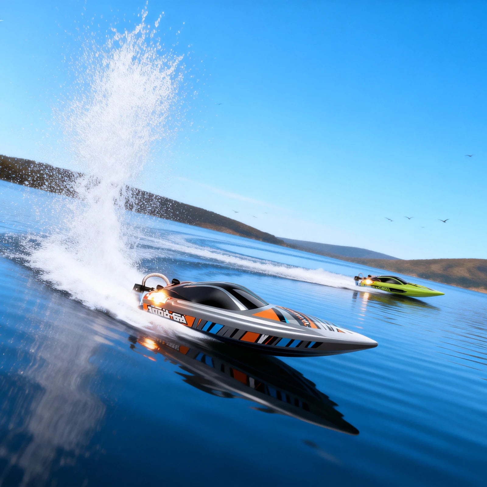 22.8Inches UDI R/C UDI018 Large RC Speed Boat 2.4G 4WD  40-45km/h Remote Control Brushless Watercraft for Hobby Adult
