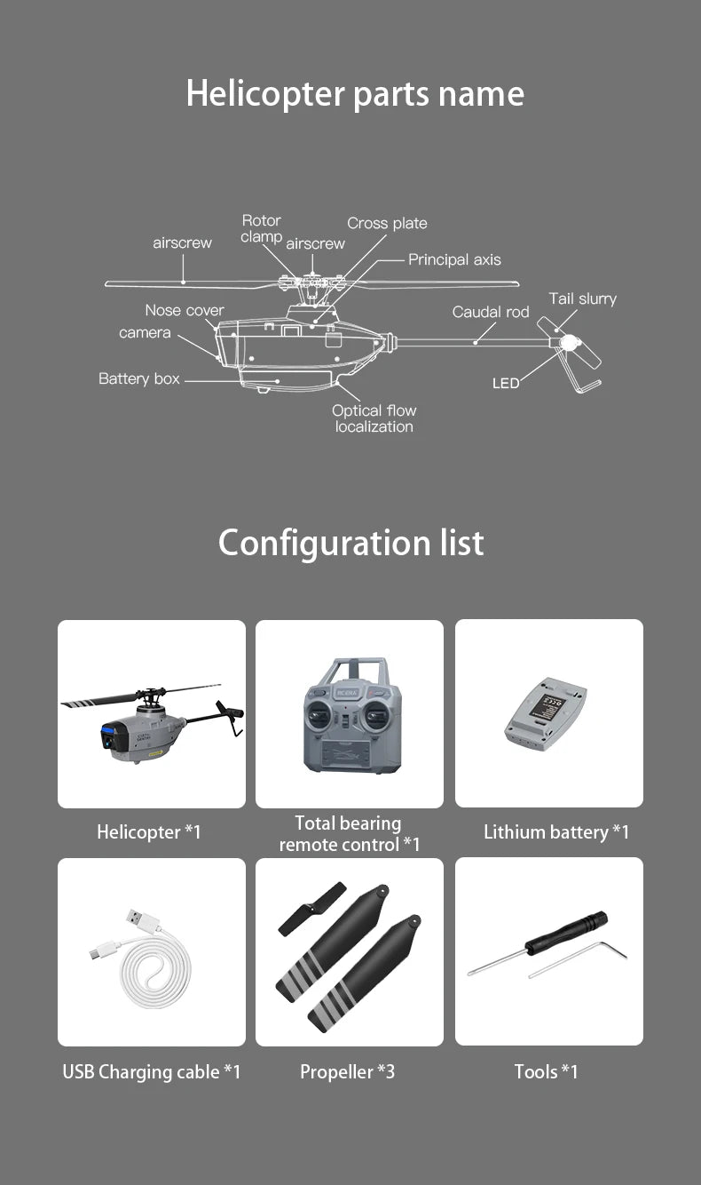 C127 C128 RC Helicopter 2.4G 6-Axis Gyro 4CH 720P Camera Altitude Hold Optical Flow FPV RC Helicopter Toys VS C127 AI Brushless