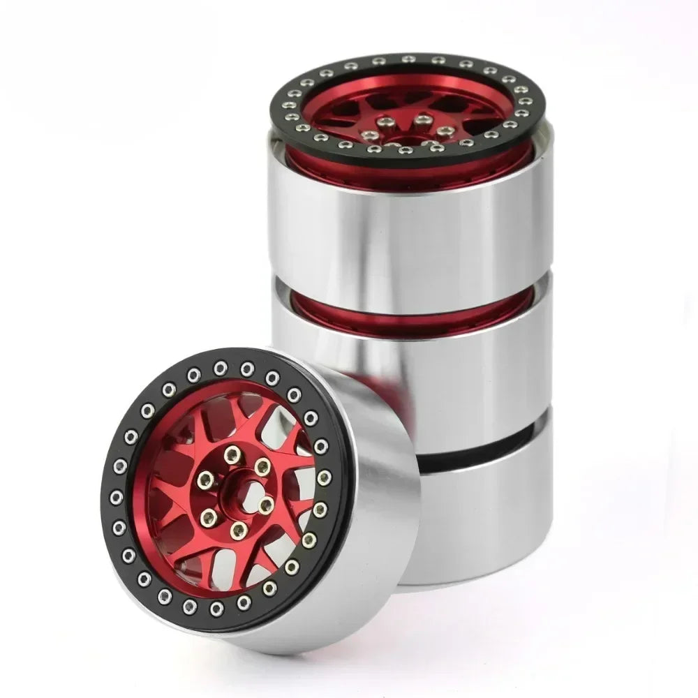4PCS CNC Aluminum 2.2 Beadlock Wheel Rim for 1/10 RC Crawler Car Axial SCX10 RR10 Wraith TRX4 TRX-6