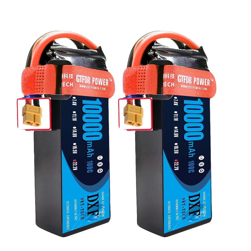 DXF 6S Lipo 22.2V 7000mAh 10000mAh 5200mAh Softcase Battery with XT60 EC5 XT90 for Car Truck Tank RC Buggy Truggy Racing Hobby