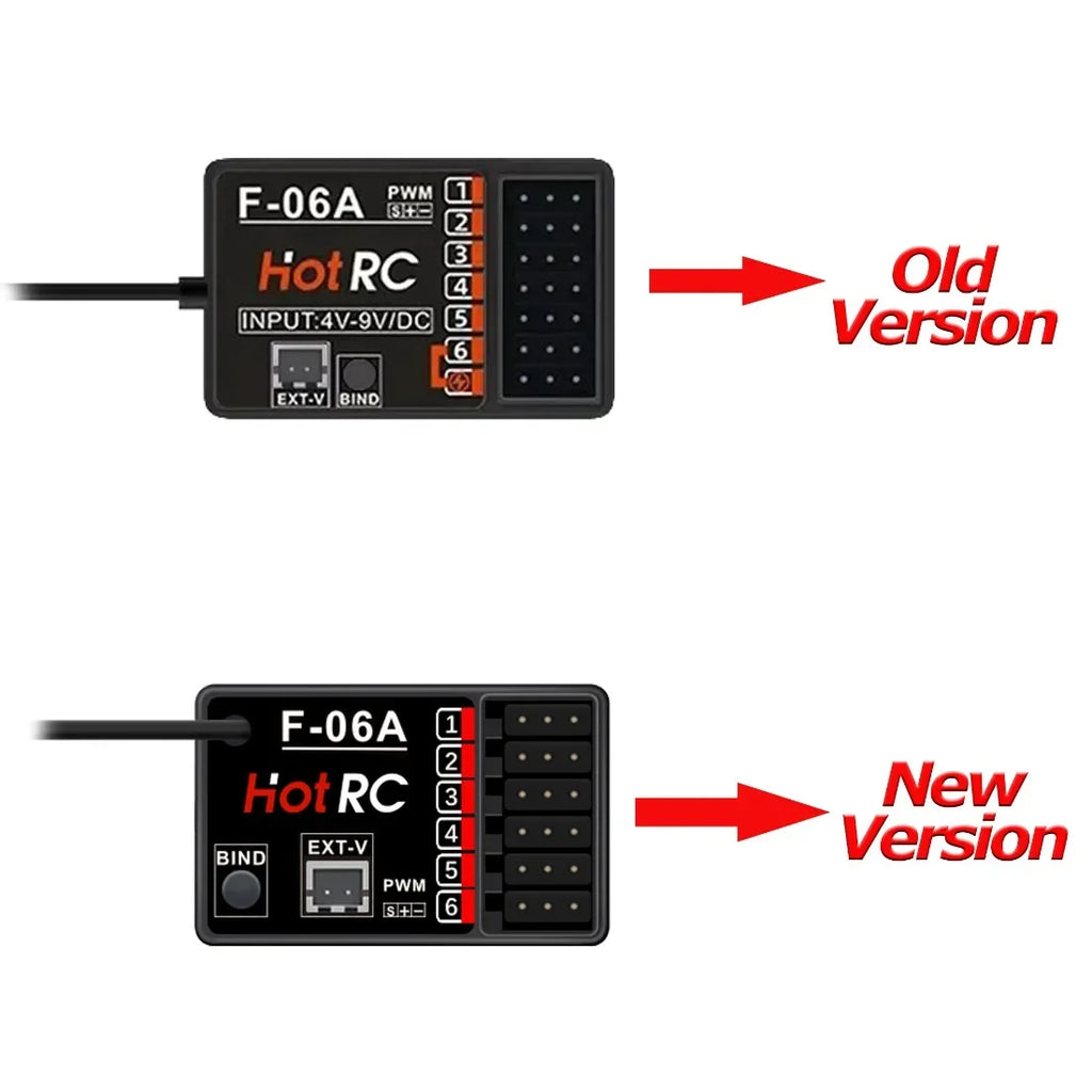 HotRC CT-10B 10CH 2.4G Color Screen Transmitter 10 Channel Remote Control F-10A F-01A 4/6/8/10CH Gyro Receiver for RC Car Boat