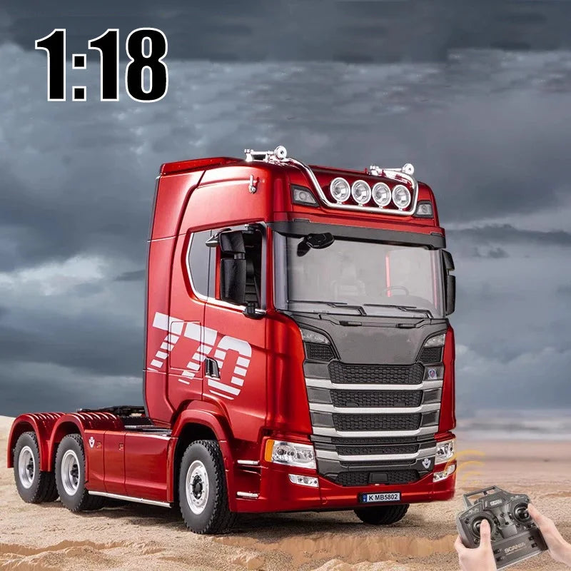 Huina 2025 new model 1501+1502 Scania 770s RC heavy-duty truck trailer model tractor high-end toy children's adult gift