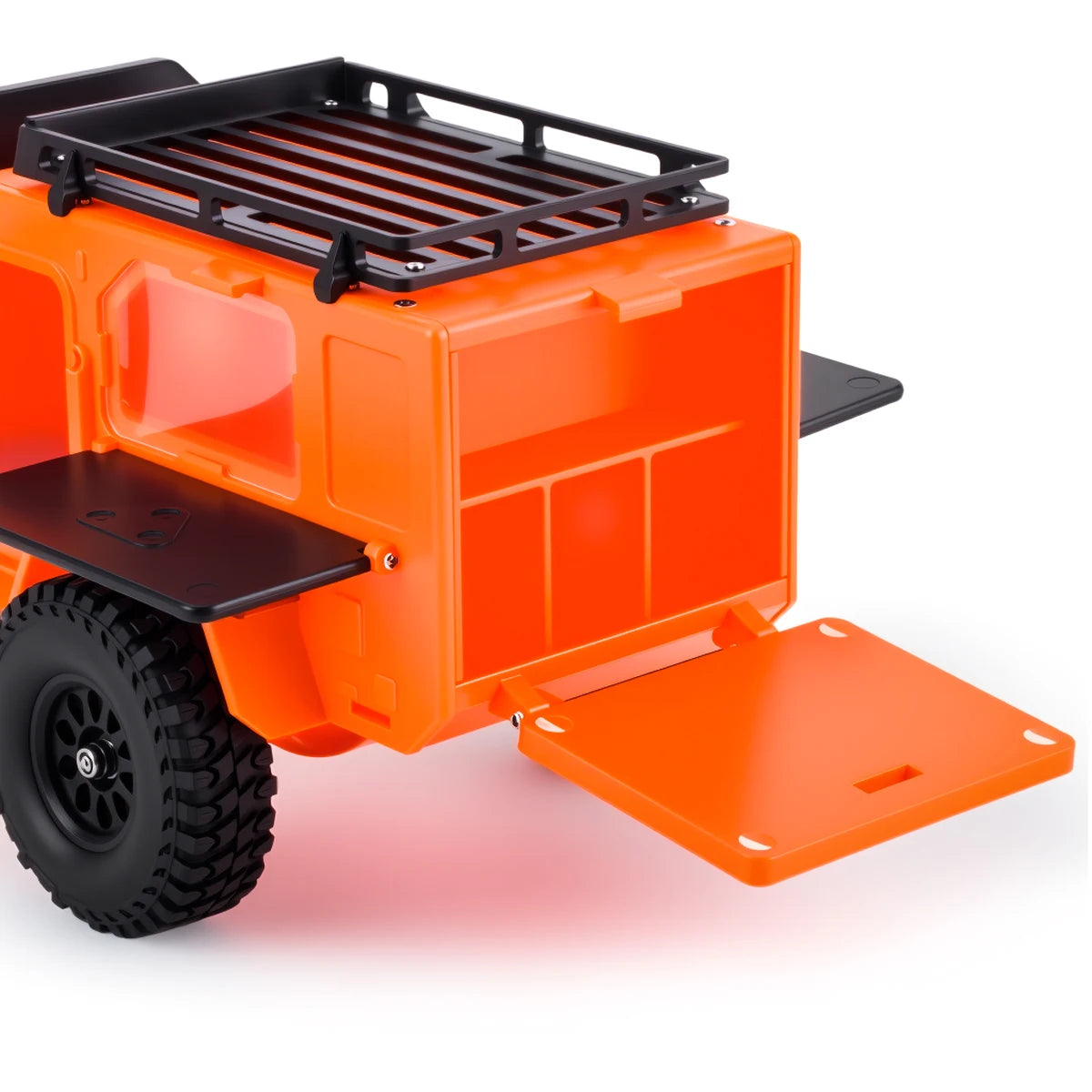 Plastic Off-Road Camping Trailer Motorhome RV Trailers with Stickers for 1/18 1/24 RC Crawler TRX4M SCX24 Decorative Parts