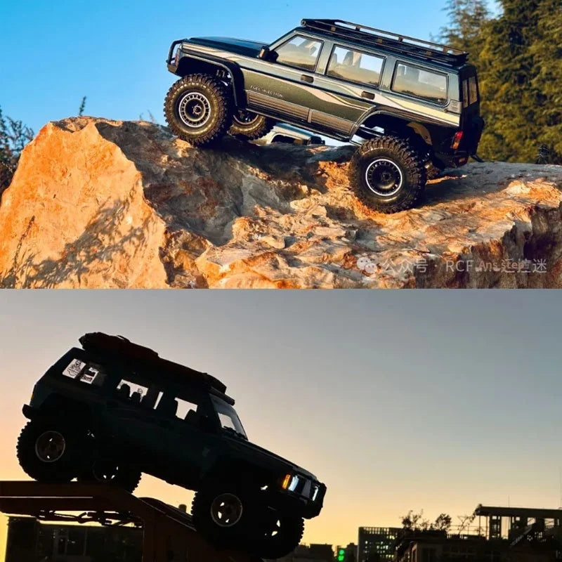 YK4107 Pro Brushless 1/10 Simulation Patrol RC Remote Control Brushless 4WD Differential Lock Climbing Car Off-road Vehicle Gift