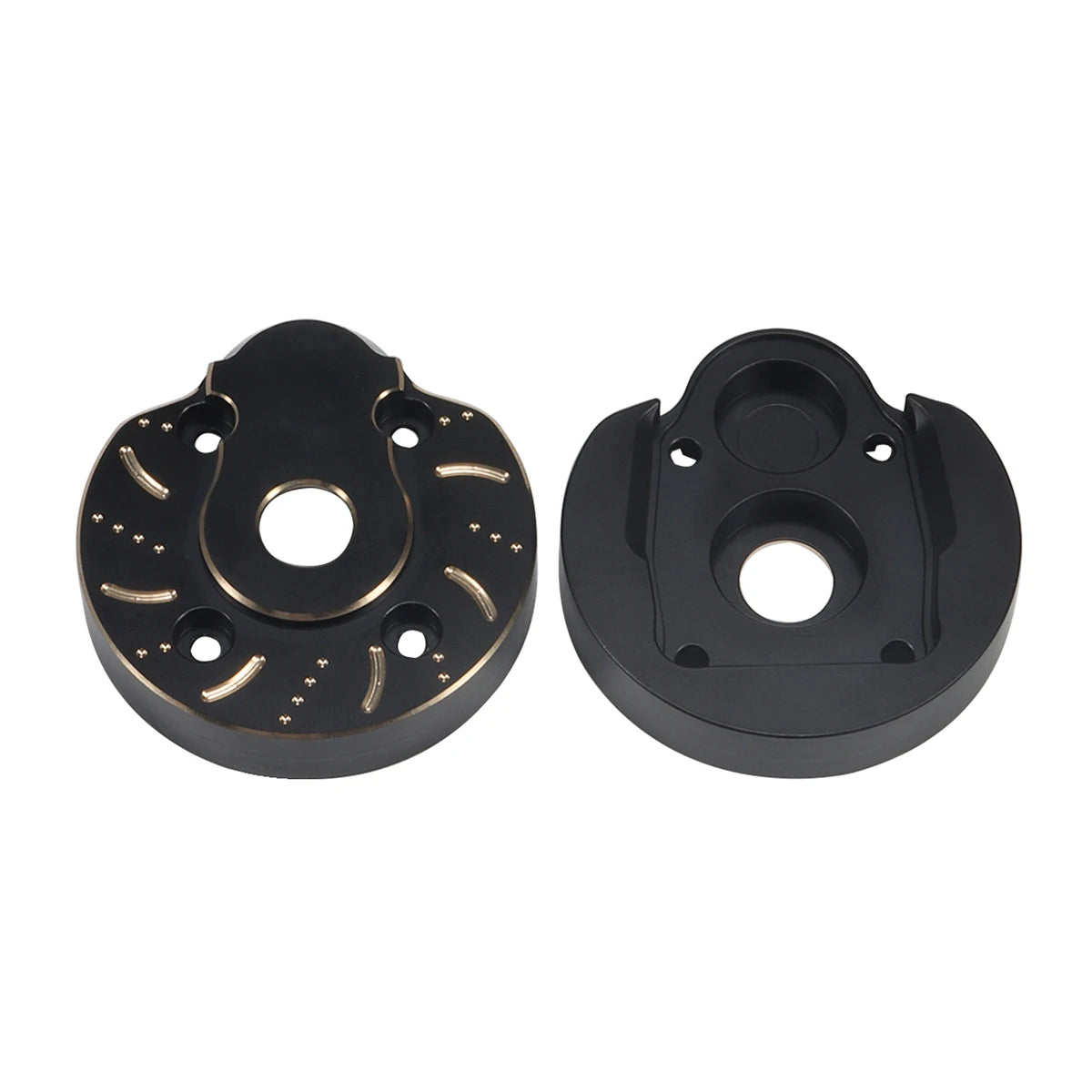 Black Brass Weights Steering Knuckles Portal Cover Set for Axial Capra SCX10 III AR45P SuperShafty CP44 Vanquish F9 Axle Housing